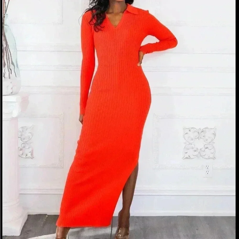 Long sleeve sweater dress - Picture 6 of 6